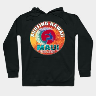 Surfing Hawaii MAUI Honolua Bay Hoodie